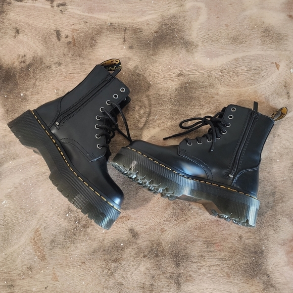 Dr. Martens Black Jadon Platform Boot 8 - Picture 5 of 12
